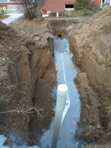 New sewer install
